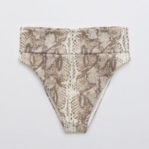Aerie Snake High Cut Cheeky Bikini Bottom